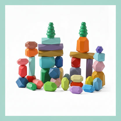 Lil' Roots™ Wooden Stacking Rocks
