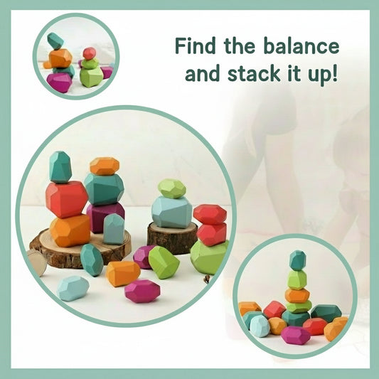 Lil' Roots™ Wooden Stacking Rocks