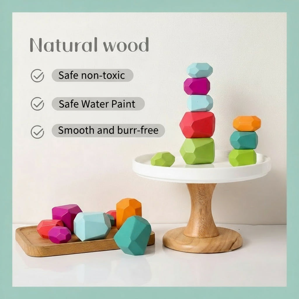 Lil' Roots™ Wooden Stacking Rocks