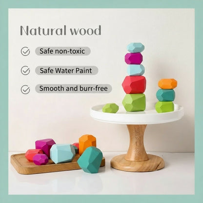 Lil' Roots™ Wooden Stacking Rocks