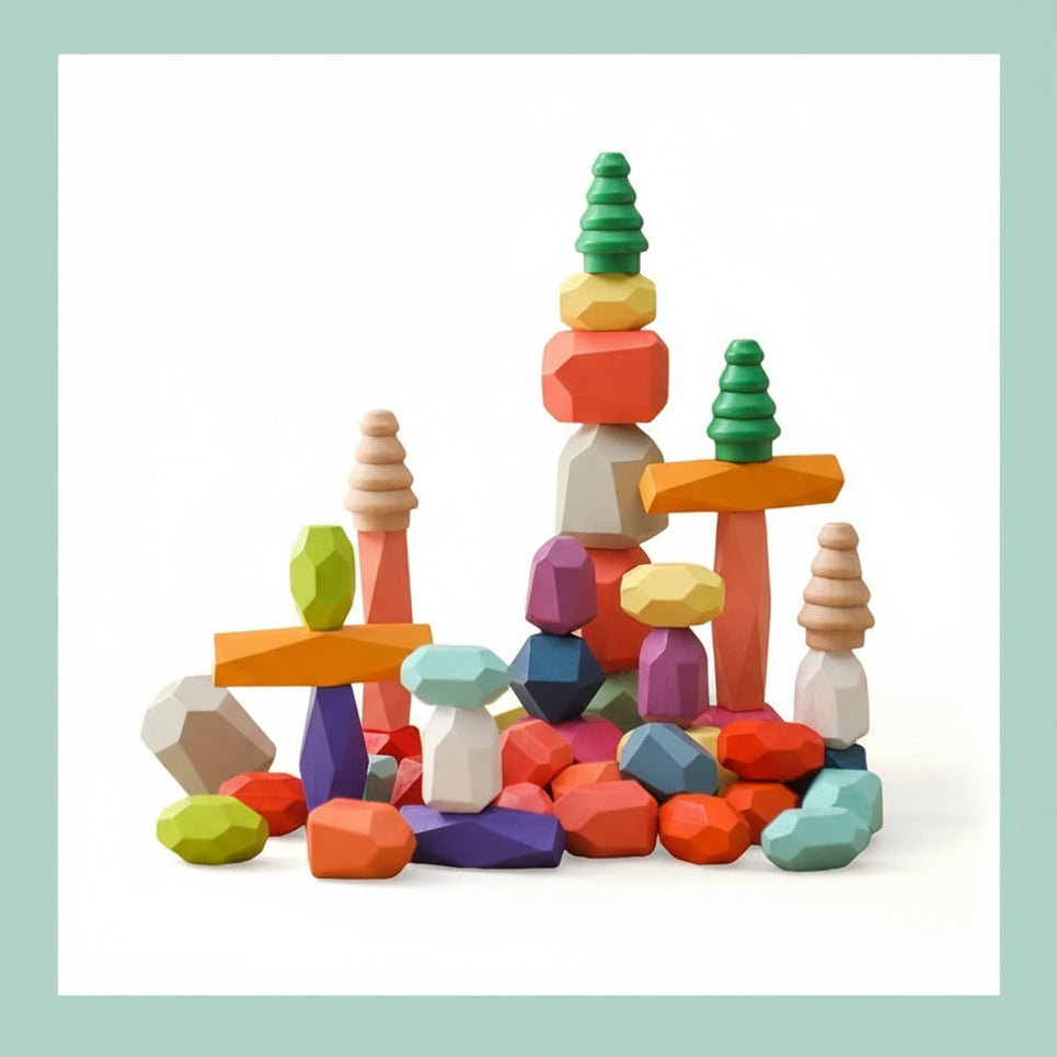 Lil' Roots™ Wooden Stacking Rocks